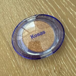 Kosas Shiny Objects Wet Glisten Powder Highlighter for Face and Eyes in Gilded